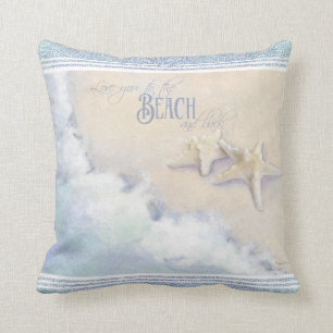 Coussin Love You to the Beach and Back Starfish Ocean Sand