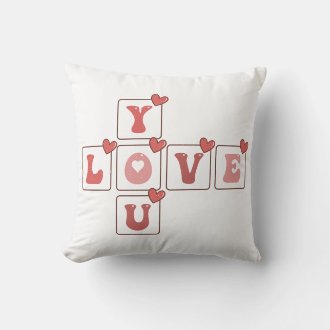 Coussin Love You Valentine's Day (Recto)