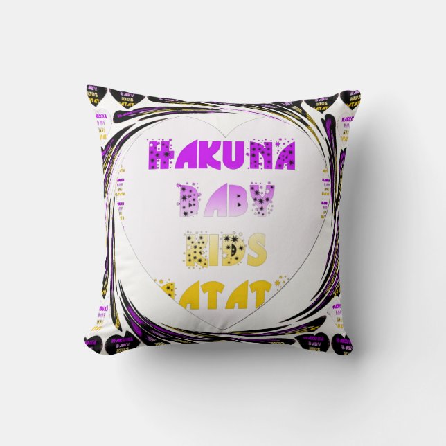 Coussin Lovely Heart Hakuna Matata Baby Kids Design (Recto)