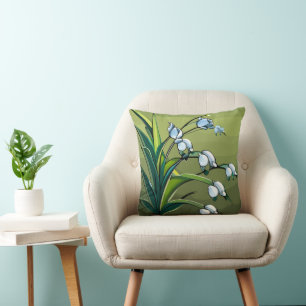 Coussin Lovely Lily : Dance délicate de la sérénité printa