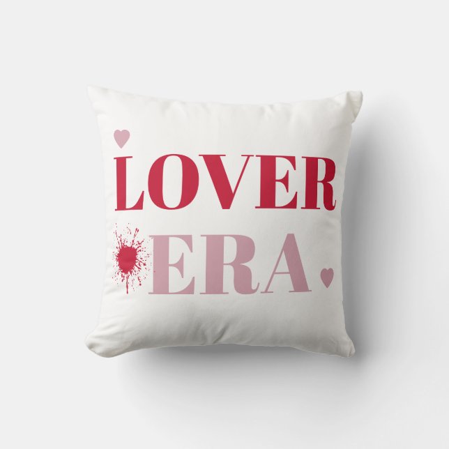 Coussin Lover Era Valentine's Day | Pink & Red Hearts  (Recto)