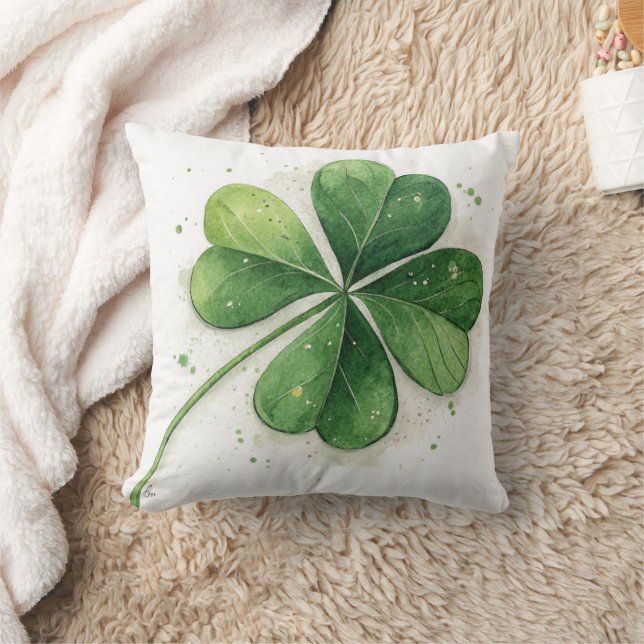 Coussin Lucky Four Leaf Clover St Patrick (Couverture)