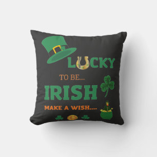 Coussin Lucky irish fait un voeu