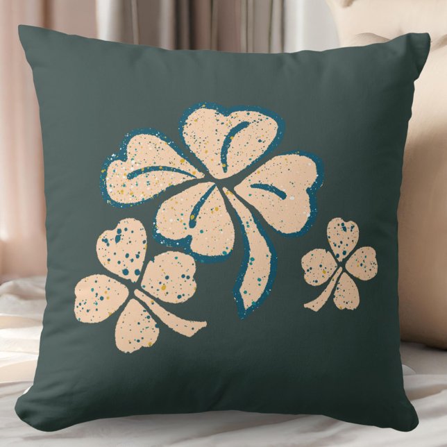 Coussin Lucky Shamrock Clover vert St Patrick`s Day (Créateur téléchargé)