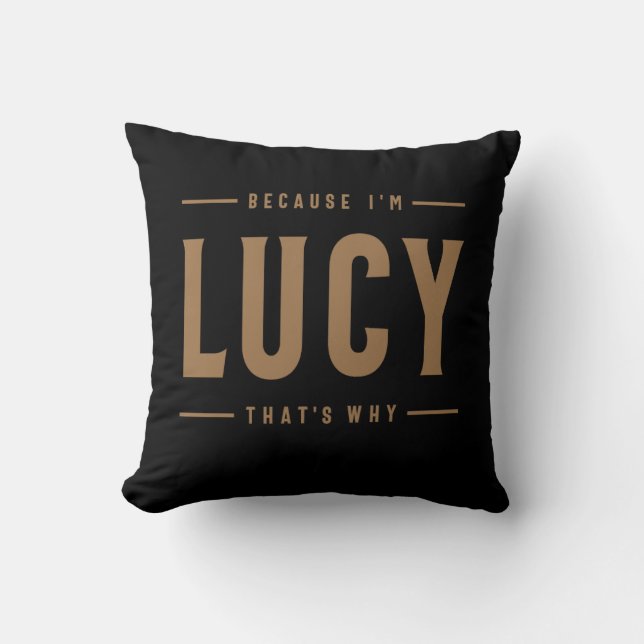 Coussin Lucy Nom Personnalisé Anniversaire Nom Lucy (Recto)