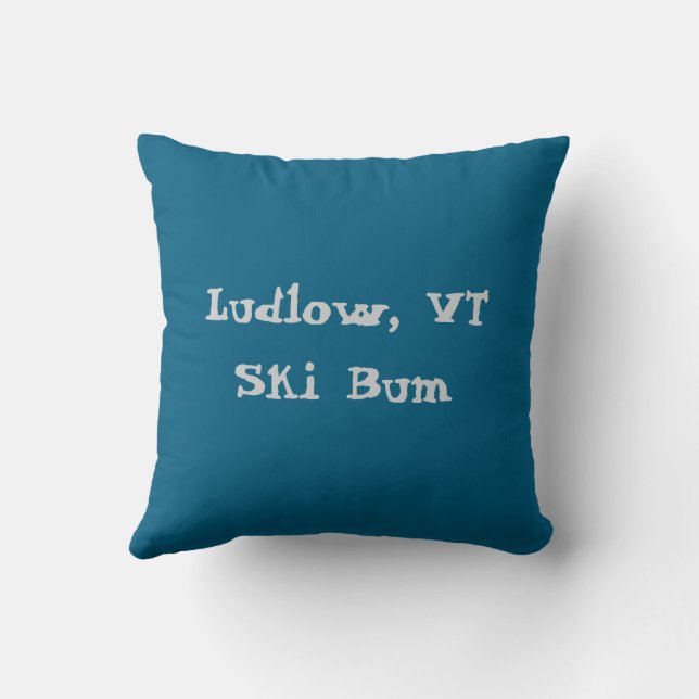 Coussin Ludlow, VT Ski Bum (Green Mountain Vermont Skiing) (Verso)