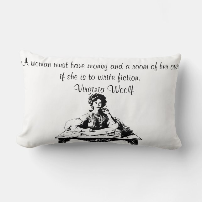 Coussin Lumbar de la citation de Virginia Woolf (Recto)
