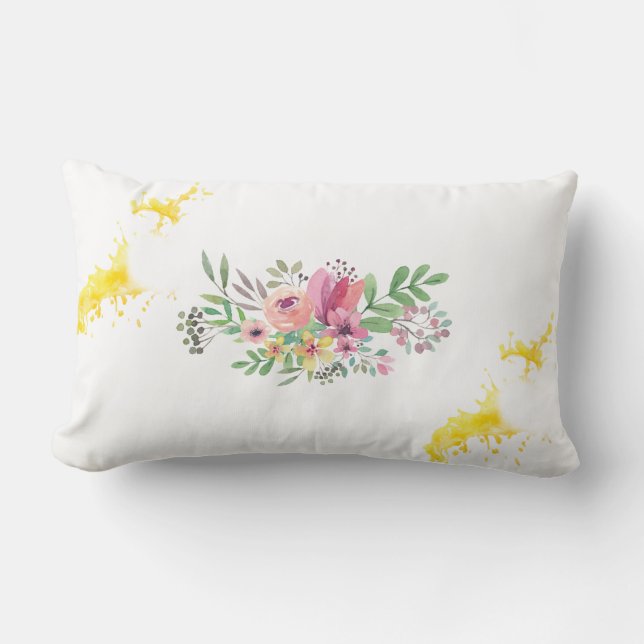 Coussin Lumbar du Nouvel An 13" x 21" (Recto)