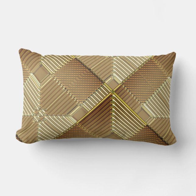 Coussin Lumbar en or de bronze contemporain (Recto)