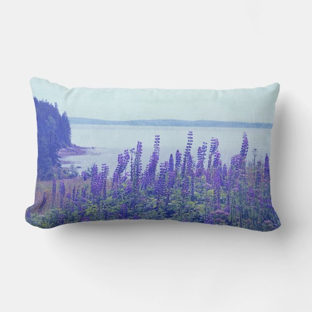Coussin Lumbar extérieur du Maine Lupine (Recto)
