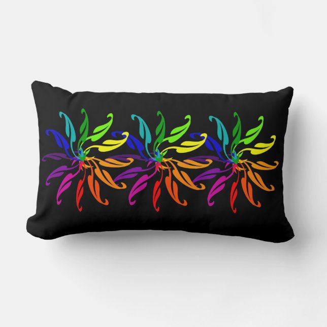 Coussin (Lumbar) - Feuilles de roulette couleur su (Recto)