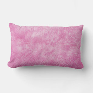 Coussin Lumbar Fur Rose