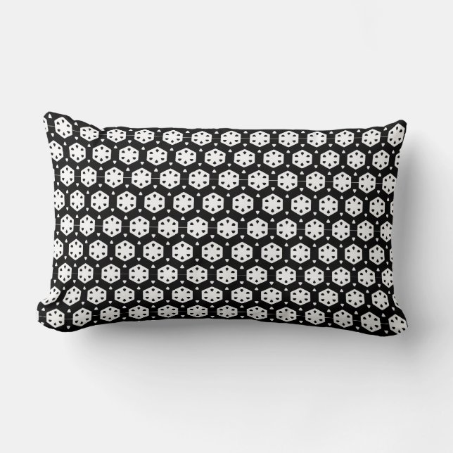 Coussin (lumbar) - Motif Hexagon avec pétales (Recto)