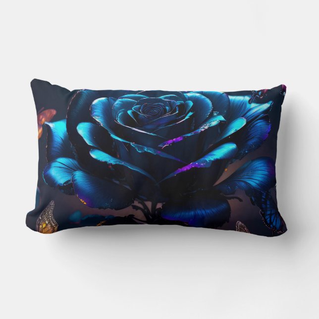 Coussin Lumbar Mystic Bleu (Recto)