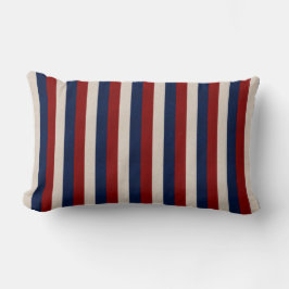 Coussin Lumbar rouge blanc et bleu