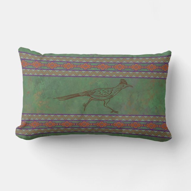 Coussin Lumbar vert Sagebrush du sud-ouest (Recto)