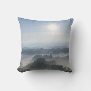 Coussin Lumière du soleil dans les bambous Taiwan
