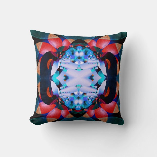 Coussin Lumière Psychédélique Fleur Intérieure (Recto)