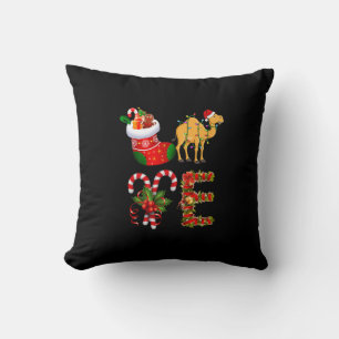 Coussin Lumières de Noël du chameau LED Funny Santa Hat Ch