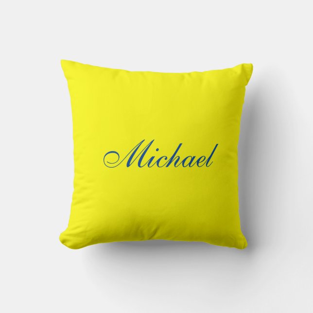 Coussin Lumineuse Jaune Plaine Élégante Professionnelle Mo (Recto)
