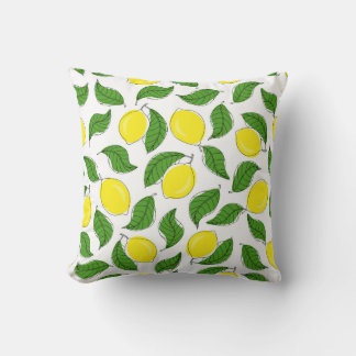 Coussin Lumineux citrons vert Feuille Motif