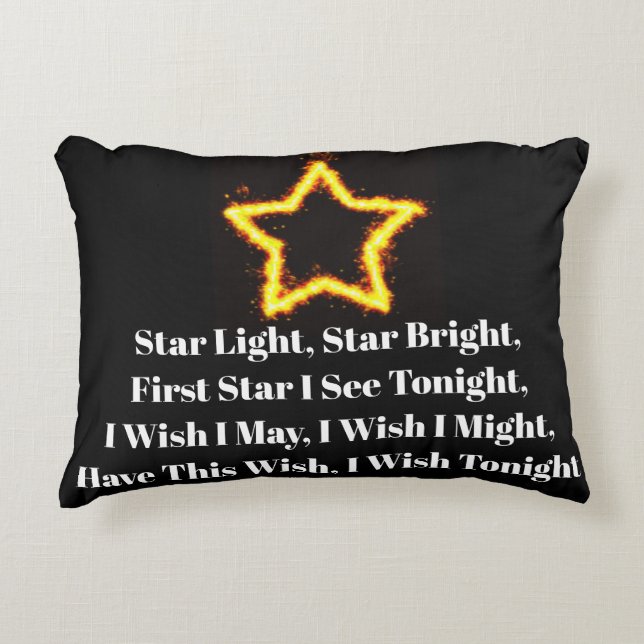Coussin lumineux étoile étoile (Devant)