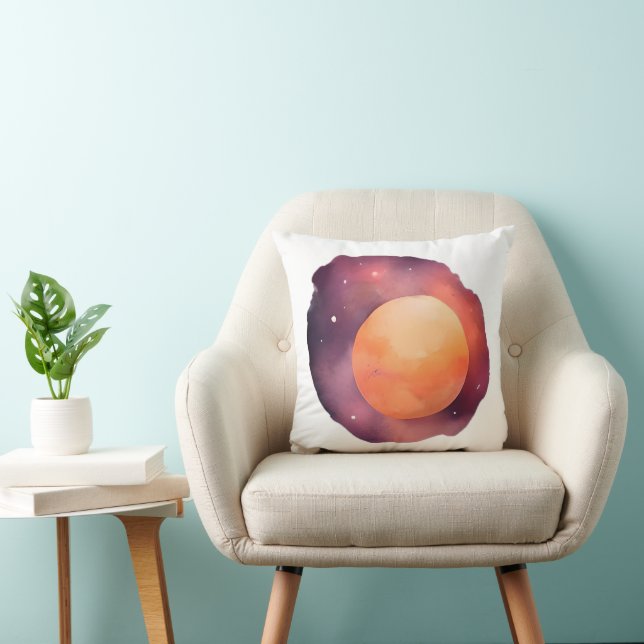 Coussin Luminosité solaire : aquarelle cosmique (Chaise)