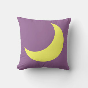 Coussin lunaire violet et jaune