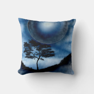 Coussin Lune bleue