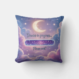 Coussin Lune et étoiles rêvent de lancer l'oreiller