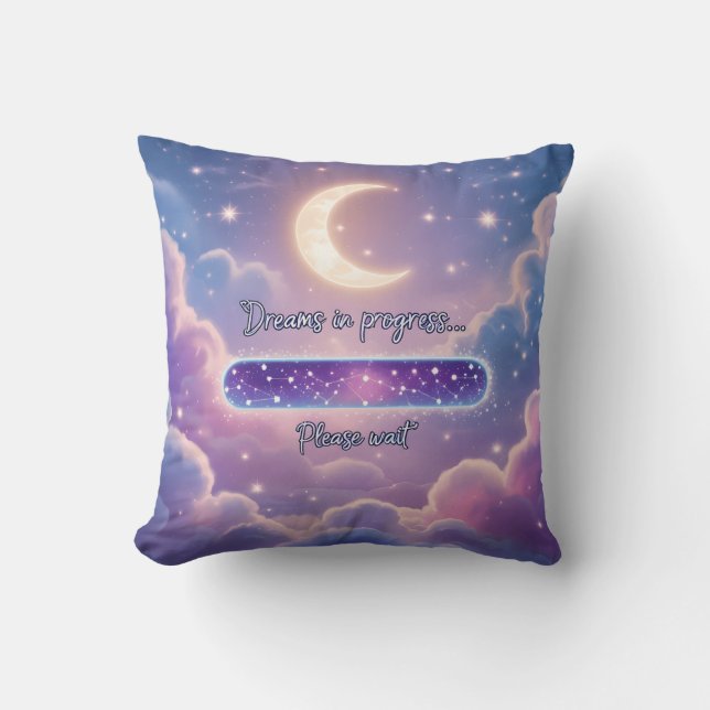 Coussin Lune et étoiles rêvent de lancer l'oreiller (Recto)