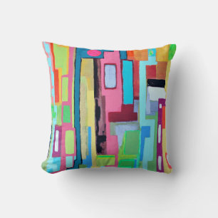 Coussin Lune sur Miami 16 x 16 Poly Throw Pillow