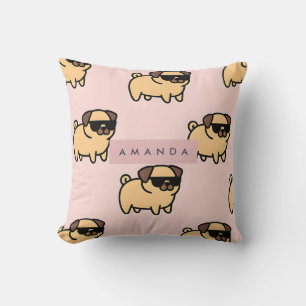 Coussin Lunettes de soleil adorables personnalisées Carlin