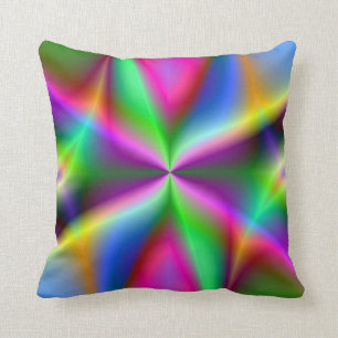 Coussin Lustre métallique coloré de fractale