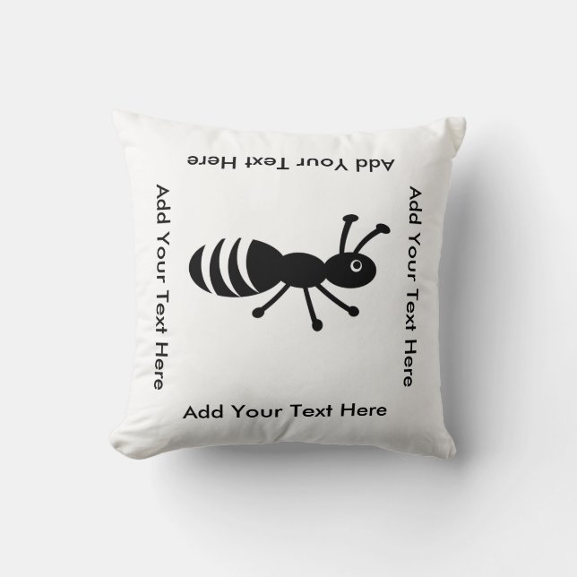 Coussin Lutte contre les parasites drôle mignonne de (Recto)