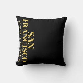 Coussin Lux Gold San Francisco Latitude & Longitude