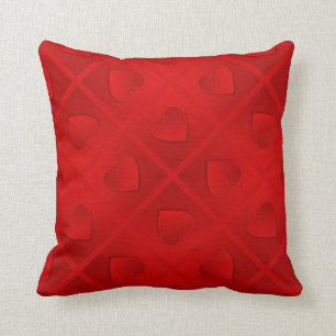 Coussin Luxe Moderne Elégant Coeur Rouge