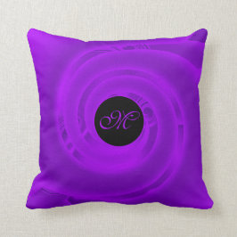 Coussin Luxe moderne Neon violet Abstrait Floral Rose