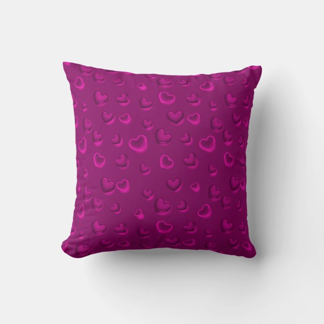 Coussin Luxe Moderne Parties scintillant élégante Coeur ro (Recto)