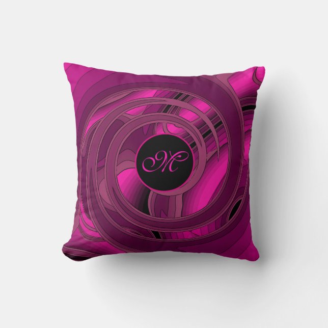 Coussin Luxe moderne rose Abstrait Floral Rose (Recto)