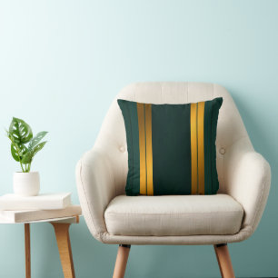 Coussin Luxe Popular Green Gold Linen Texture Collection
