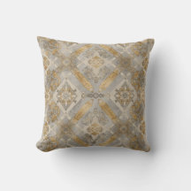 Luxurious, Gold Grey Beigi Ornament , Elegant