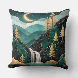 Coussin Luxury Kintsugi Mountain Waterfall Pillow 