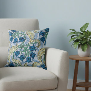 Coussin Lys de la Vallée Bleue Floral