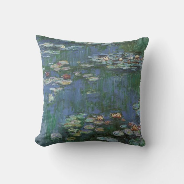 Coussin Lys d'eau Monet vintages (Recto)