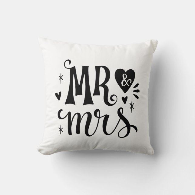 Coussin M. et Mme - Cadeau romantique souvenir (Recto)