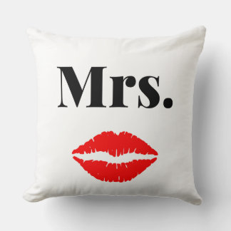 Coussin M et Mme | élégant couple moderne assorti Throw 