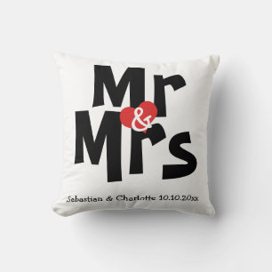Coussin M. et Mme Mariage personnalisé / Anniversaire