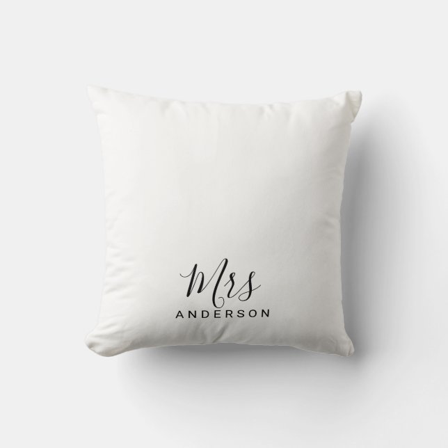 Coussin M. et Mme.| Script moderne noir et blanc (Recto)