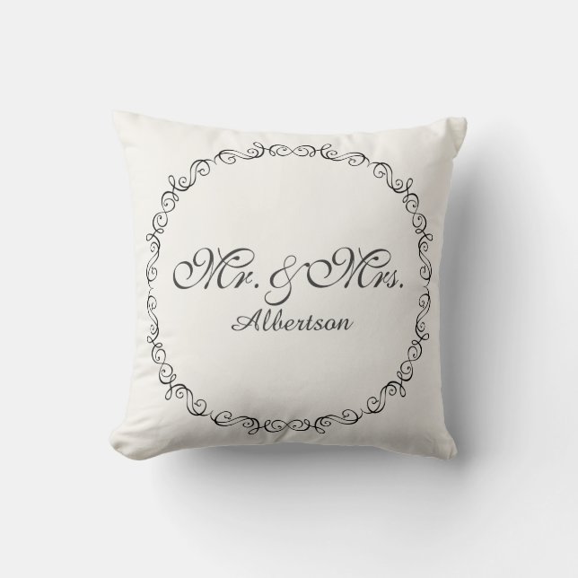 Coussin M. et Mme Wedding Pillow (Recto)